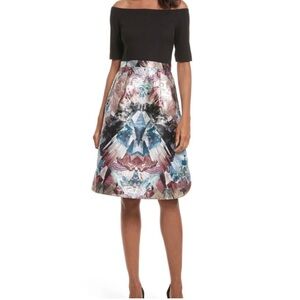 Ted Baker London Keris Mirrored Minerals Tulip Fit Flare Dress - US size 6